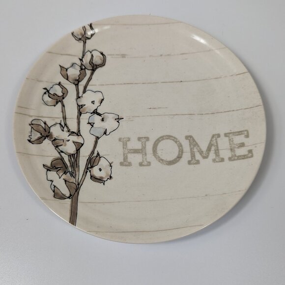 Pier 1 Dolomite Cotton Stem HOME Salad Plate - Picture 1 of 3